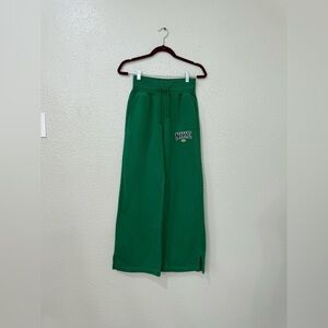 Nike green retro wide leg sweat pants Sz XS